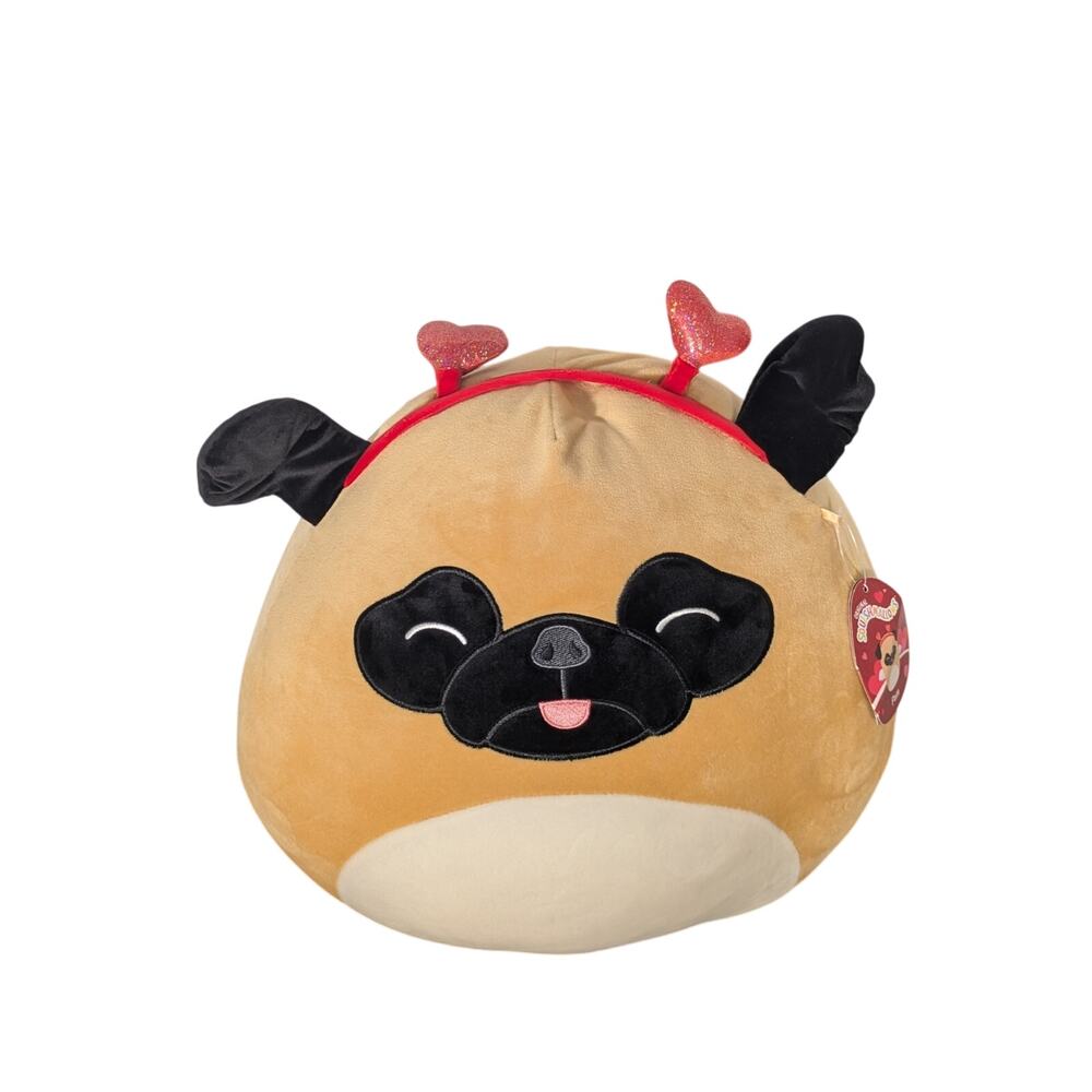 Pam 12 inch Squishmallow NWT - Pam The Pug -New Valentines 2022 - Kellytoy Plush